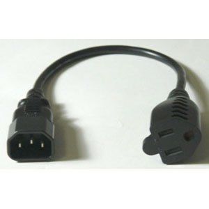 MICRO CONNECTORS Monitor Power Adapter Cord 1ft