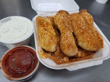 Cajun stix with added cream cheese dip (half order)