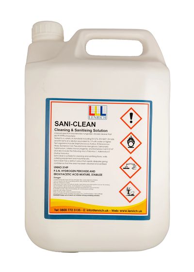 LR-900 SANI-CLEAN –Cleaning and  Sanitising Solution.

 A broad spectrum bactericidal, fungicidal, v