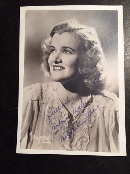 ANTOINE, JOSEPHINE SIGNED PHOTO OF METROPOLITAN OPERA SOPRANO