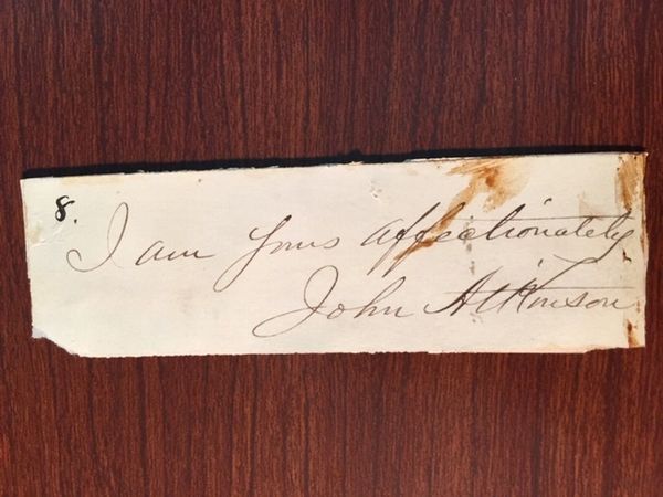 ATKINSON, JOHN SIGNED AUTHOR WE SHALL MEET BEYOND THE RIVER GOSPEL HYMN