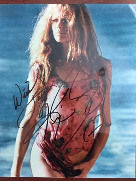 KIM BASINGER SIGNED SEXY PHOTO 8 X 10 PARTIALLY NUDE OF ACTRESS & MODEL