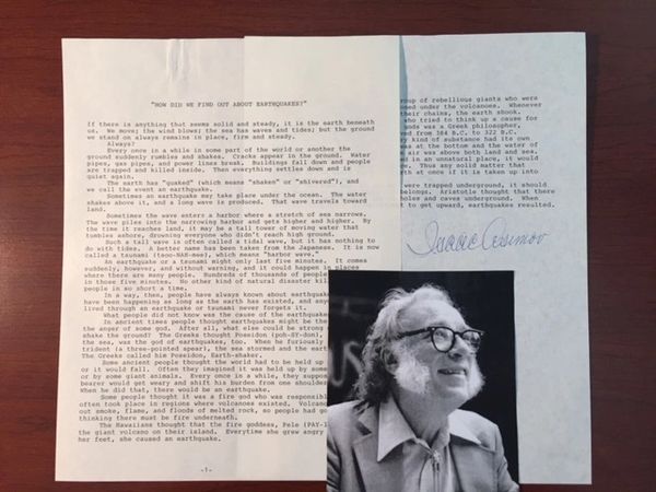 ASIMOV, ISAAC SIGNED TYPESCRIPT, HOW DID WE FIND OUT ABOUT EARTHQUAKES