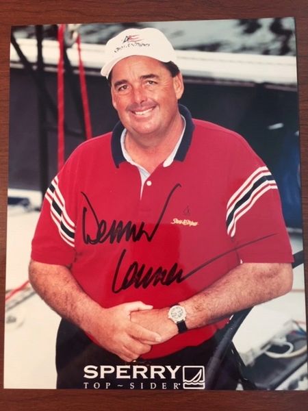 CONNER, DENNIS SIGNED PHOTO, YACHTSMAN, 3-TIME AMERICA'S CUP WIN