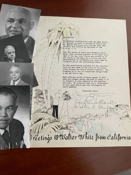 WILLIAMS, PAUL R., LETTER SIGNED, WALTER WHITE NAACP, AIA, BLACK HISTORY