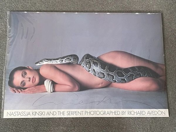 AVEDON, RICHARD SIGNED POSTER, NASTASSJA KINSKI AND THE SERPENT, PHOTOGRAPHER, ACTRESS