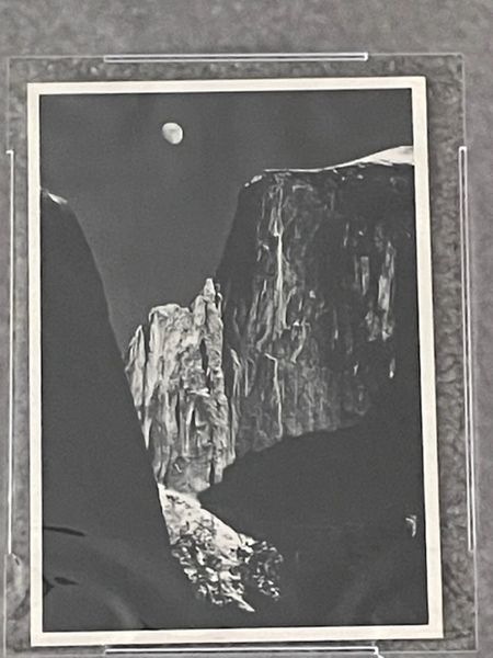 ADAMS, ANSEL SIGNED PHOTO LITHOGRAPH, PHOTOGRAPHER MOON AND HALF DOME YOSEMITE