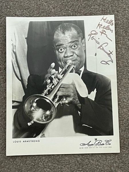 ARMSTRONG, LOUIS SIGNED PHOTOGRAPH, TRUMPETER & VOCALIST