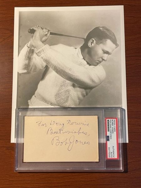 JONES, BOBBY SIGNED CARD, GOLF, MUSIC, PSA/DNA, THE SIMPSONS