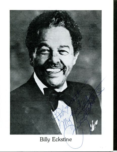 Billy Eckstine Signed 8x10 Program Photo For Billy Eckstine S Day