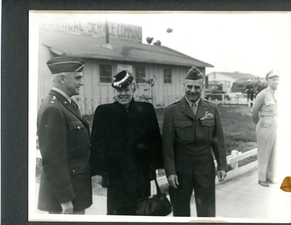 DOOLITTLE, GENERAL JAMES ORIGINAL VINTAGE WWII PHOTO TAKEN AT MILITARY BASE