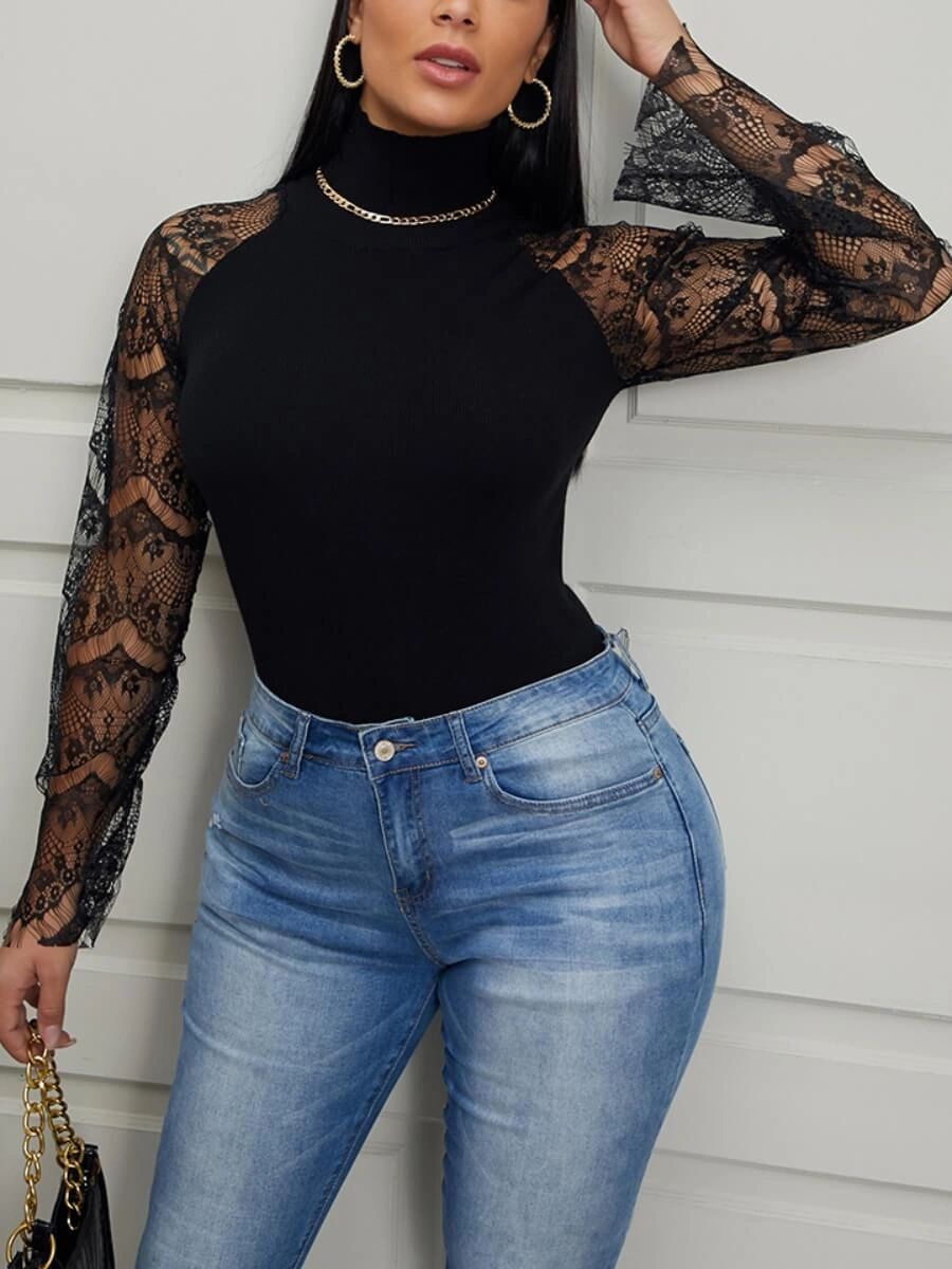 Lace Drip Sweater