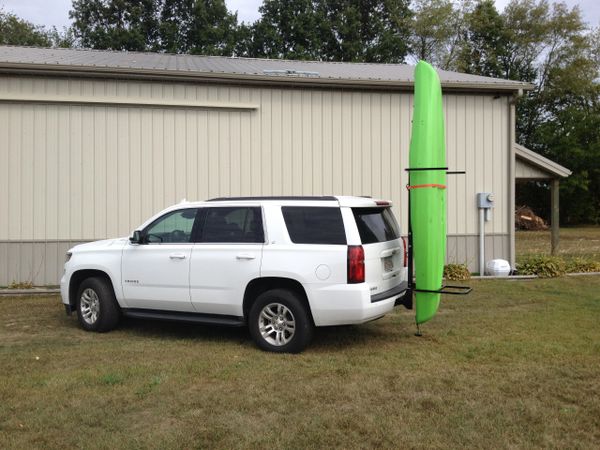 Vertical kayak rack for travel online trailer