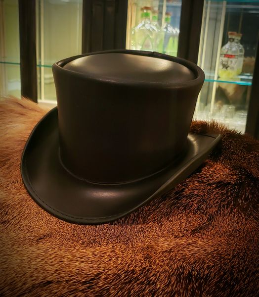 Voodoo Hatter El Dorado-Unbanded by American Hat Makers Leather Top Hat