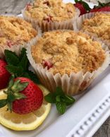 Strawberry Lemon Coffee Cake Muffins