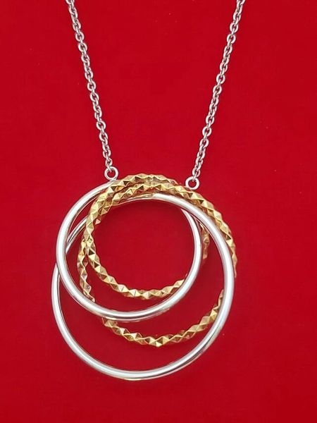 Sterling Silver And 14k Gold Overlay Necklace By Susan