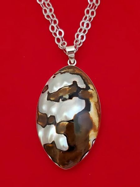 Tiger Pearl And Sterling Silver Necklace By Susan Silver