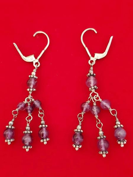 Amethyst And Sterling Silver Earrings By Susan Silver