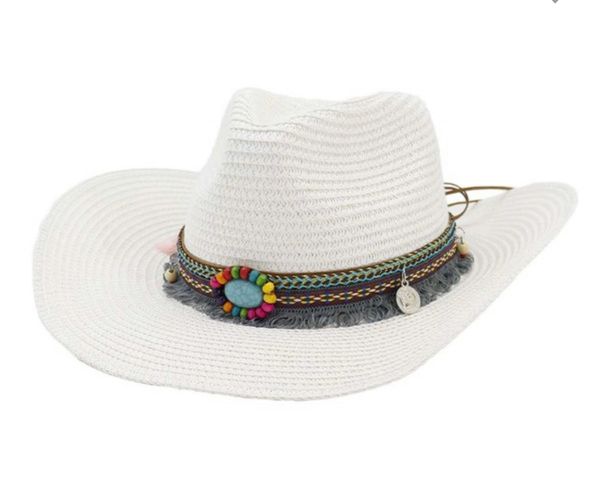BOHO Chic Straw Cowboy Hat (3 Colors) | Jewel Angels