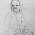 graphite on rag paper, baby, portrait, shikany, art