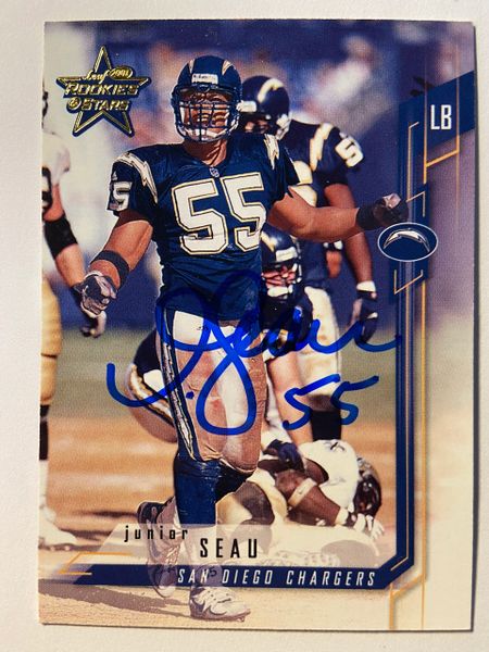 Junior Seau Autographed 2001 Donruss Football Card #51 (Died 2012)