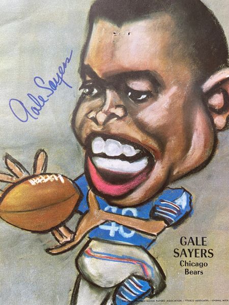 Gale Sayers Chicago Bears Signed Autograph Mini Throwback