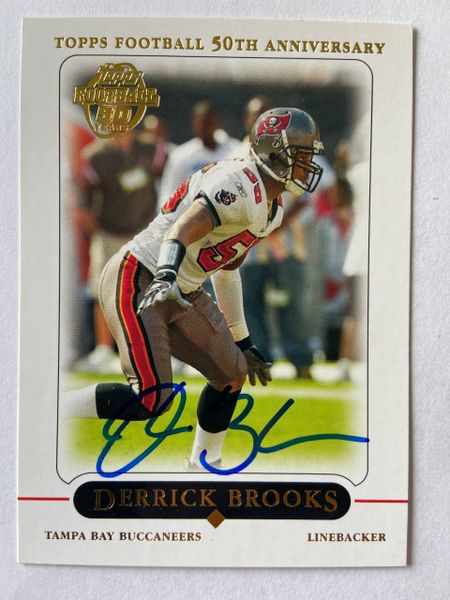 Derrick Brooks Autographed 2005 Topps Anniversary Football Card