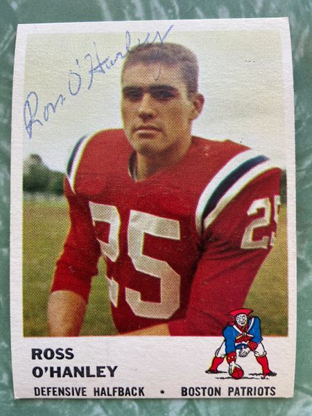 : 1962 Fleer # 11 Ross O'Hanley New England Patriots (Football  Card) POOR Patriots Boston College : Collectibles & Fine Art