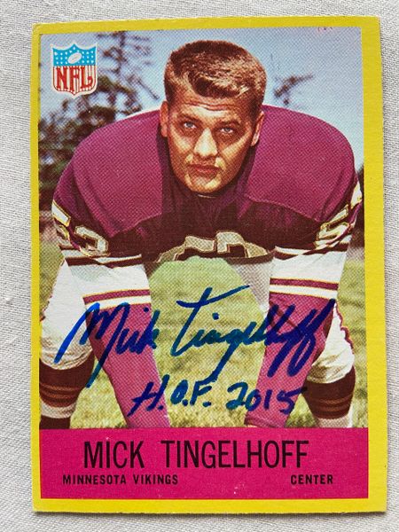 Mick Tingelhoff Minnesota Vikings Autographed NFL Throwback Jersey