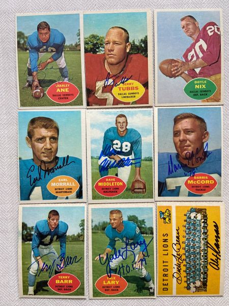 1958 Topps Football Card #115: Detroit Lions Team