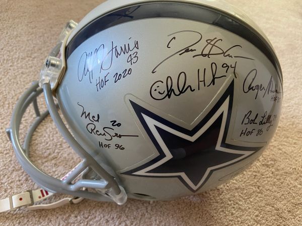 Troy Aikman Autographed Signed Dallas Cowboys Triplets ( , Michael Irvin ,  Emmitt Smith) Dallas Cowboys Proline Helmet