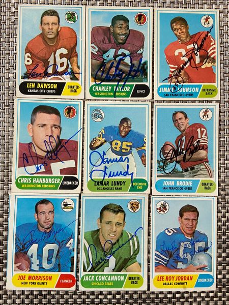 1970 Topps Charlie Taylor Washington Redskins Autographed Card