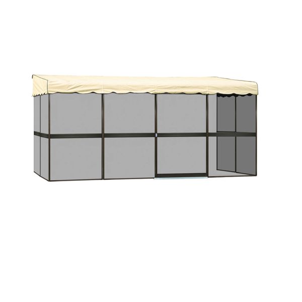 Patio Mate 8Panel Screen Enclosure 89365, Chestnut with Almond Roof