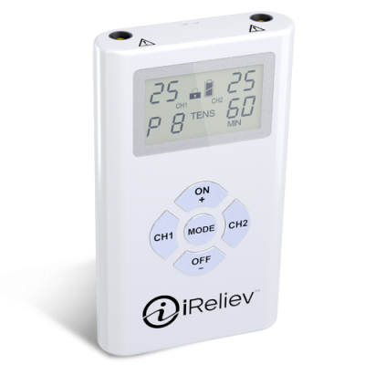 iReliev Dual Channel Tens Pain Relief System, White