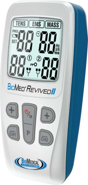 iReliev Dual Channel TENS + EMS System with Electrode Pads (2 sizes)