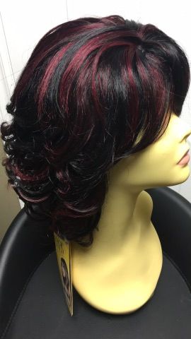 Anya dark brown with burgundy highlights | Hair Diva by Christina  Fashionable & Affordable Extensions & Wigs