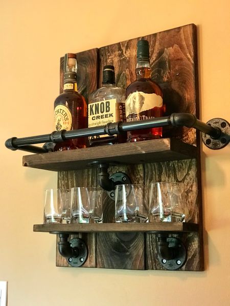 Whiskey discount bottle rack