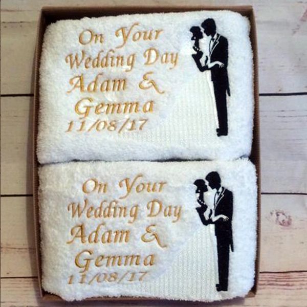 Personalised best sale wedding towels