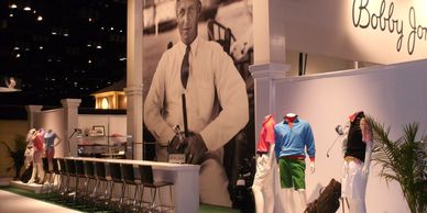 Tradeshow Booth Design. A design for the men's golf apparel company Bobby Jones. 