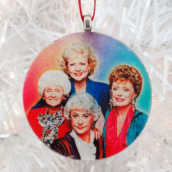 Golden Girls Glass Ornament | BBJ handmade pop accessories | Glitter ...