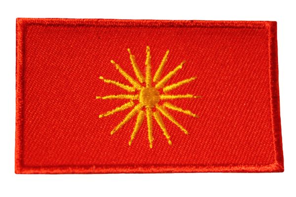 MACEDONIA Country Flag Iron - On PATCH CREST BADGE