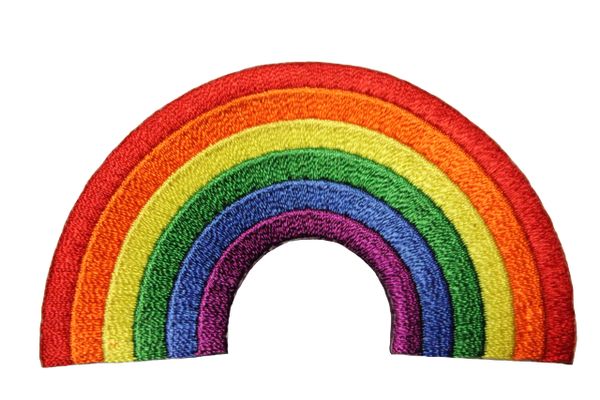 RAINBOW Shape LGBTQ Gay & Lesbian Pride Embroidered Iron - On PATCH CREST BADGE