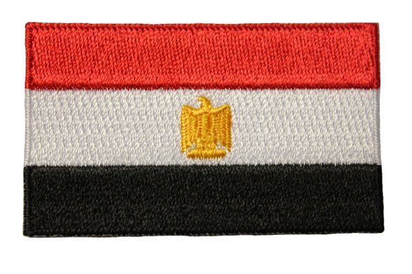EGYPT Country Flag Iron - On PATCH CREST BADGE..Size : 1.5" x 2.5" Inch..New