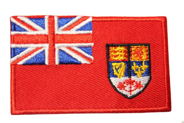 ONTARIO CANADA Provincial Flag 1957 - 1965 RED LEAVES Embroidered Iron - On PATCH CREST BADGE