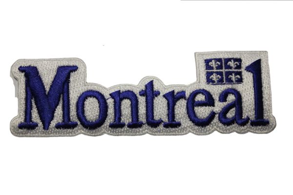 MONTREAL QUEBEC Flag Logo MEDIUM Embroidered Iron - On PATCH CREST BADGE