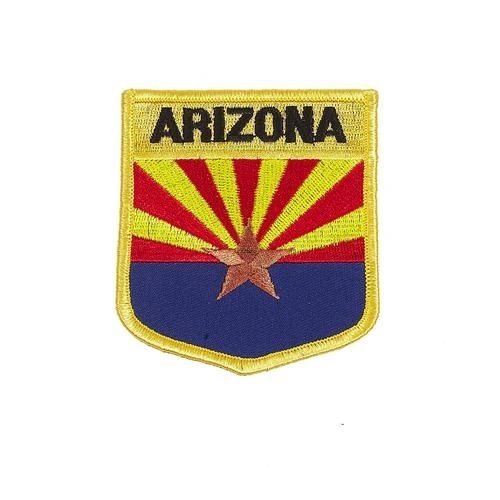 ARIZONA USA STATE SHIELD FLAG IRON ON PATCH CREST BADGE .. SIZE : 3.5" X 3" INCHES .. NEW