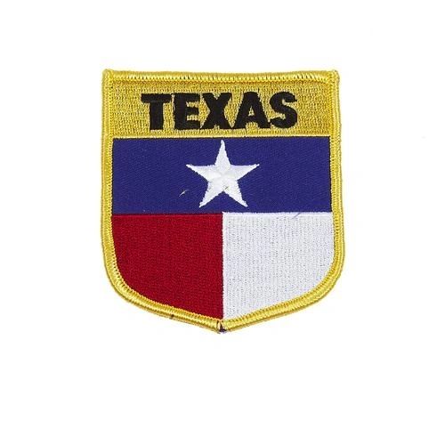 TEXAS USA STATE SHIELD FLAG IRON ON PATCH CREST BADGE .. SIZE : 3.5" X 3" INCHES .. NEW