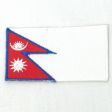 NEPAL NATIONAL COUNTRY FLAG IRON ON PATCH CREST BADGE .. 1.5 X 2.5 INCHES .. NEW