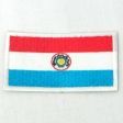 PARAGUAY NATIONAL COUNTRY FLAG IRON ON PATCH CREST BADGE .. 1.5 X 2.5 INCHES .. NEW