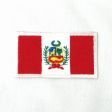 PERU NATIONAL COUNTRY FLAG IRON ON PATCH CREST BADGE .. 1.5 X 2.5 INCHES .. NEW
